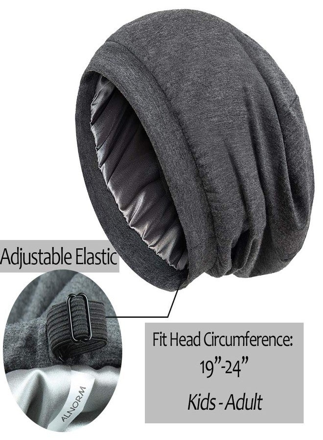Alnorm Satin Bonnet for Curly Hair Natural Hair Braids Women Slouchy Beanie Hat Lightweight - Image 5