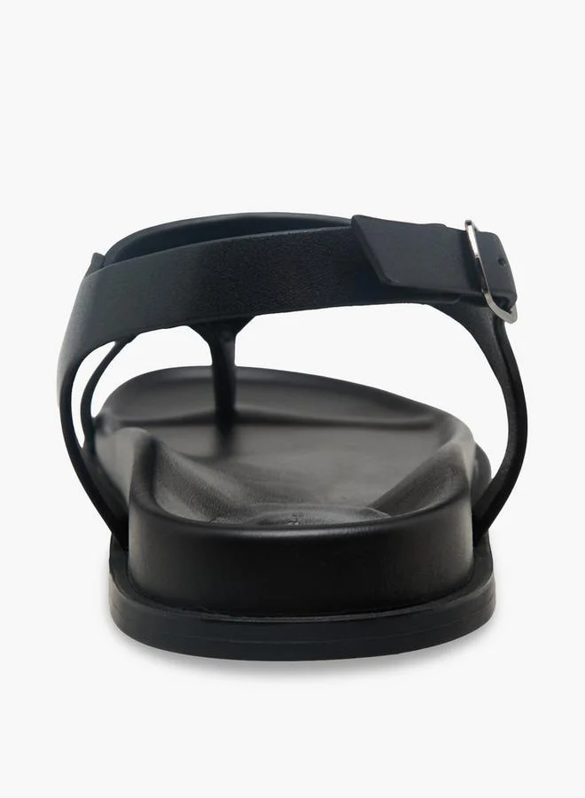 Flora Bella By Shoexpress BLACK Flora Bella Women Toe Loop Detail Sandals for Women | Best Price UAE