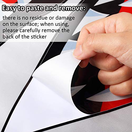 Tenare 4 Pieces Shark Teeth Mouth Kayak Stickers Decals Kayak Decals Waterproof Canoe Graphic Reflective Accessories for Canoe Fishing Boat Car Truck Dagger Ocean Boat Decoration - Image 3