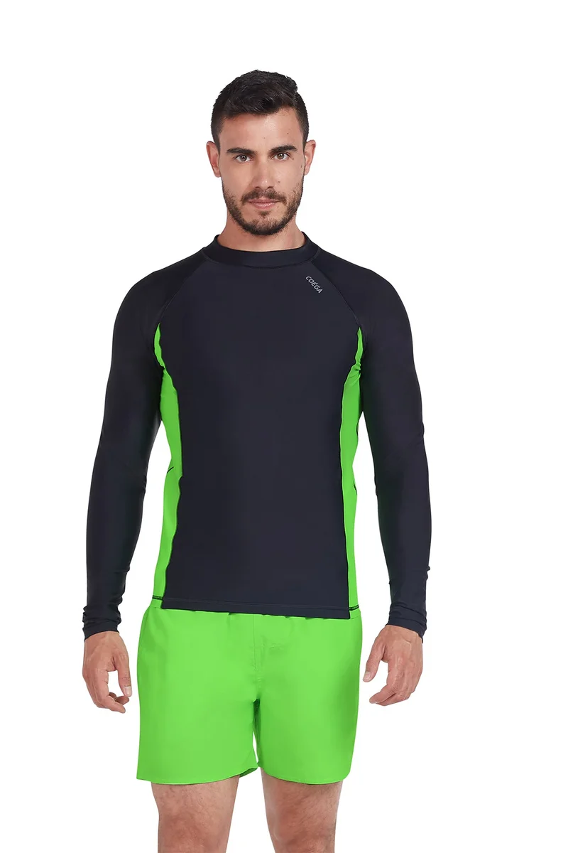 COEGA SUNWEAR COEGA Mens  Rashguard Long Sleeve - Nero Green Tie Dye