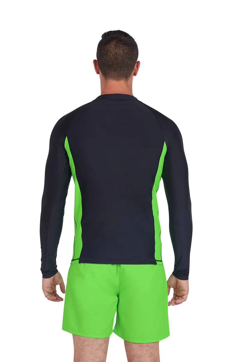 COEGA SUNWEAR COEGA Mens  Rashguard Long Sleeve - Nero Green Tie Dye