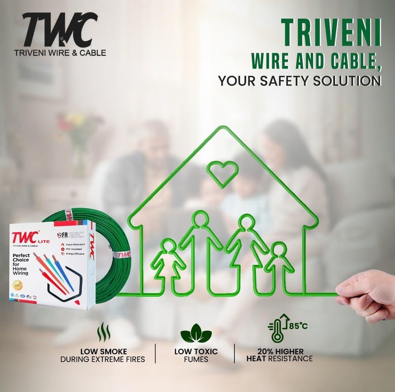 TWC Lite Red 0.75 SQMM 45 METER | Copper Wire | HRFR (Heat Resistant Flame Retardant) Lead-Free Cable | Low Smoke Halogen-Free Wire for Home & Industrial Electrical Wiring - Image 5