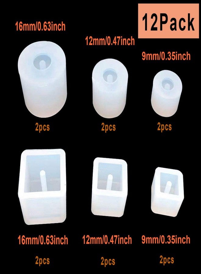Markeny 12PACK Resin Casting Molds Square Round Beaded Resin Mold Cube Silicone Molds for DIY Bracelet Beads Crystal Glass Beads Making - Image 2