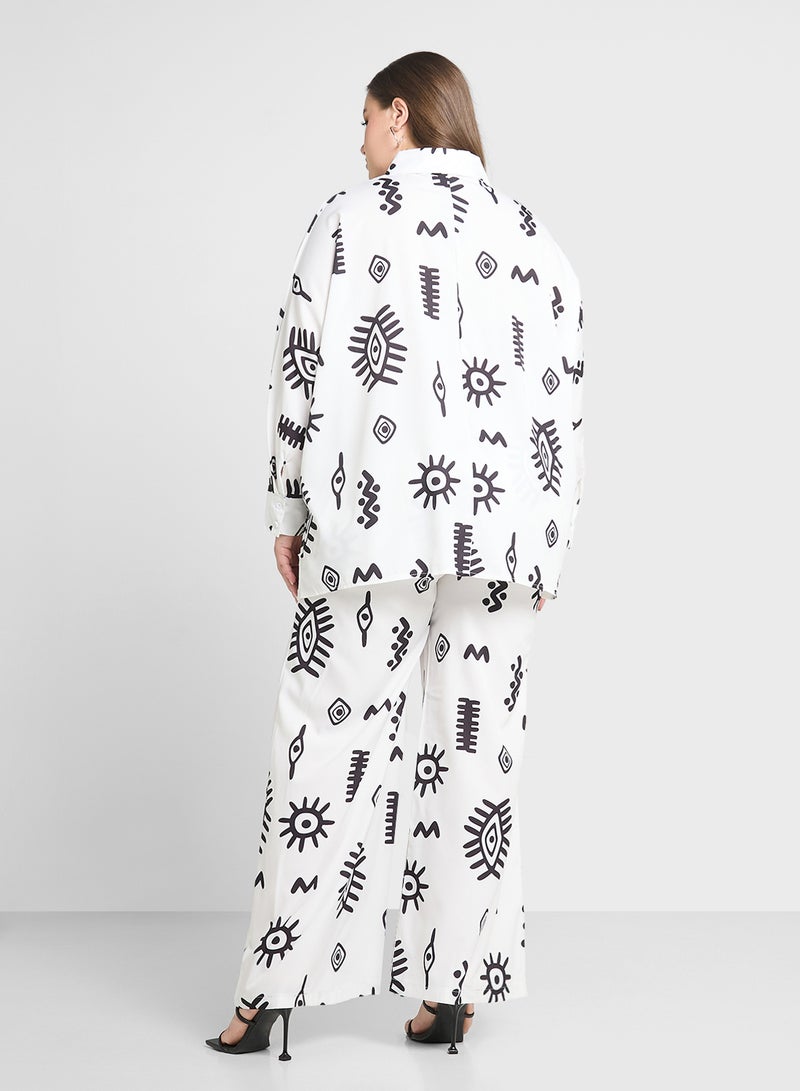 Ginger Plus Printed Shirt & Pant Coord Set - Image 2