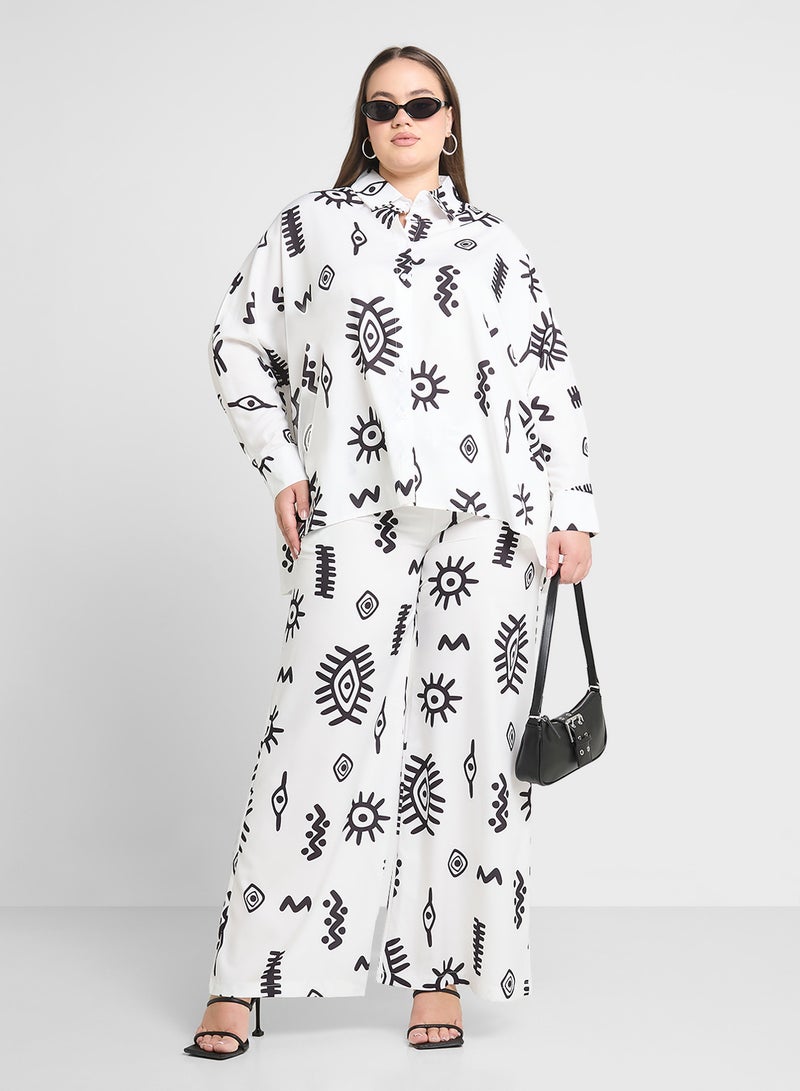 Ginger Plus Printed Shirt & Pant Coord Set - Image 5