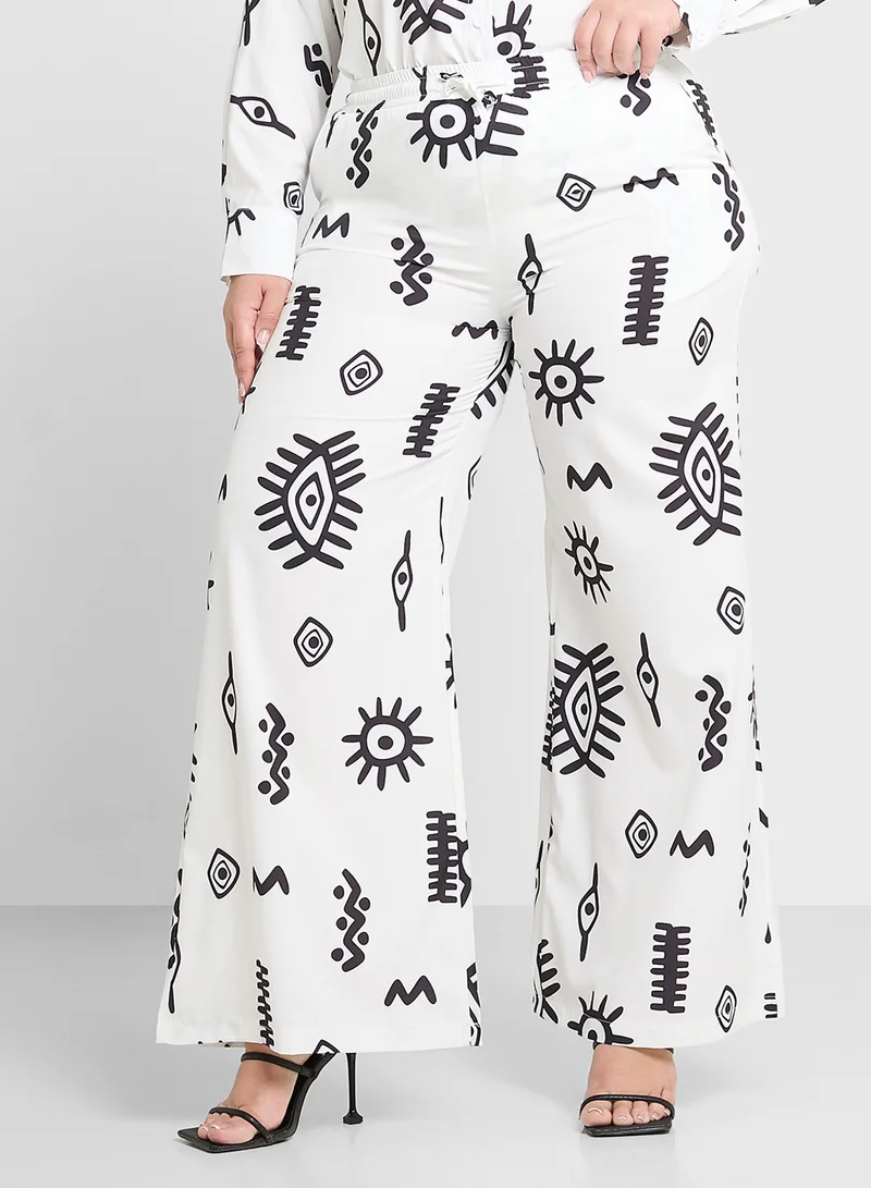 Ginger Plus Printed Shirt & Pant Coord Set