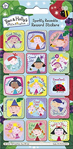Paper Projects 017012050 Ben and Hollys Little Kingdom Sparkly Reward Stickers Official Licensed Product Reusable on NonPorous Surfaces 195cm x 95cm - Image 1
