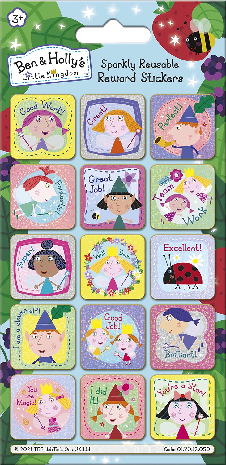 Paper Projects 017012050 Ben and Hollys Little Kingdom Sparkly Reward Stickers Official Licensed Product Reusable on NonPorous Surfaces 195cm x 95cm - Image 2