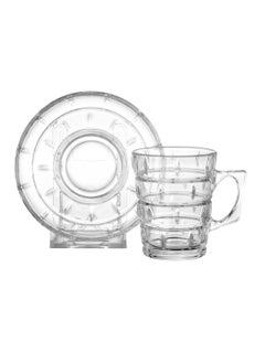 Elegant Tea set with saucer, 12 pieces, 6 tea cups + 6 tea saucers  - Image 2