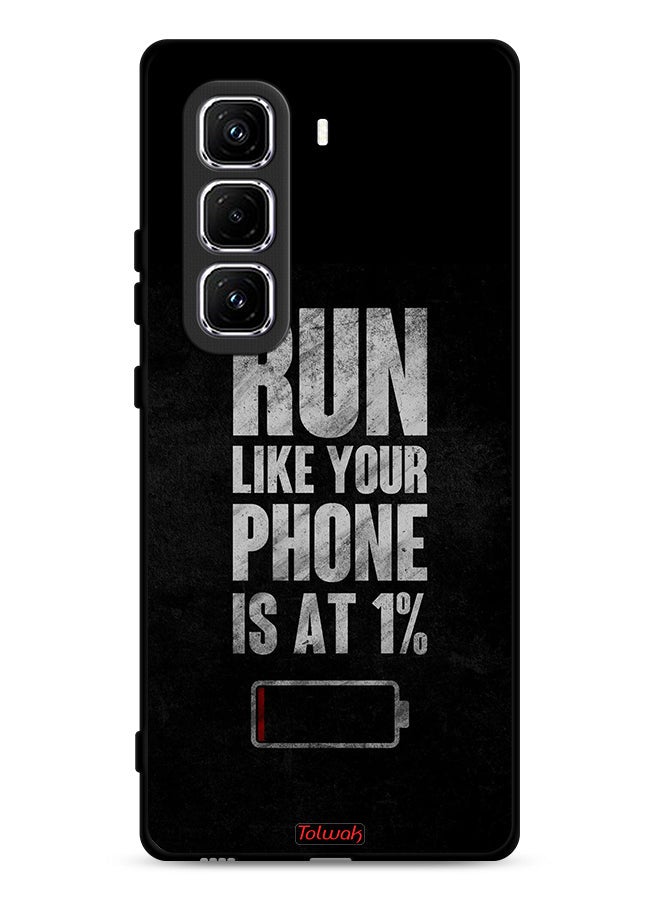 Tolwak Infinix Hot 50 Pro 4G Protective Case Cover Run Like Your Phone Is At 1 Percent - Image 1