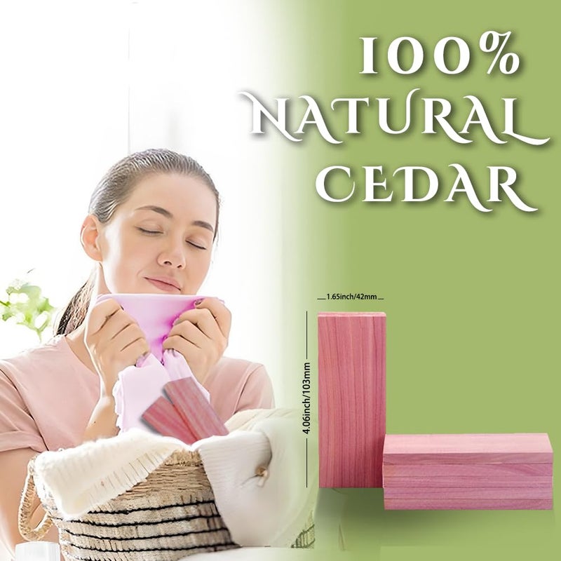 Cedar Space كتل خشب الأرز من سيدار سبيس لتخزين الملابس، 100% كتل خشب الأرز الأحمر العطري، 16 قطعة من رقائق خشب الأرز لتخزين الأدراج - Image 5