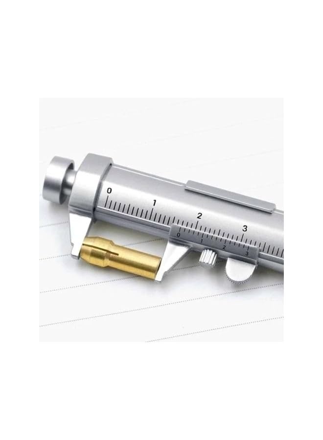PROMASS Multi-function Vernier Caliper Tool Ballpoint Pen Roller Pen Measuring Tool Woodworking Mark Pen (Blue Pen)  - Image 2