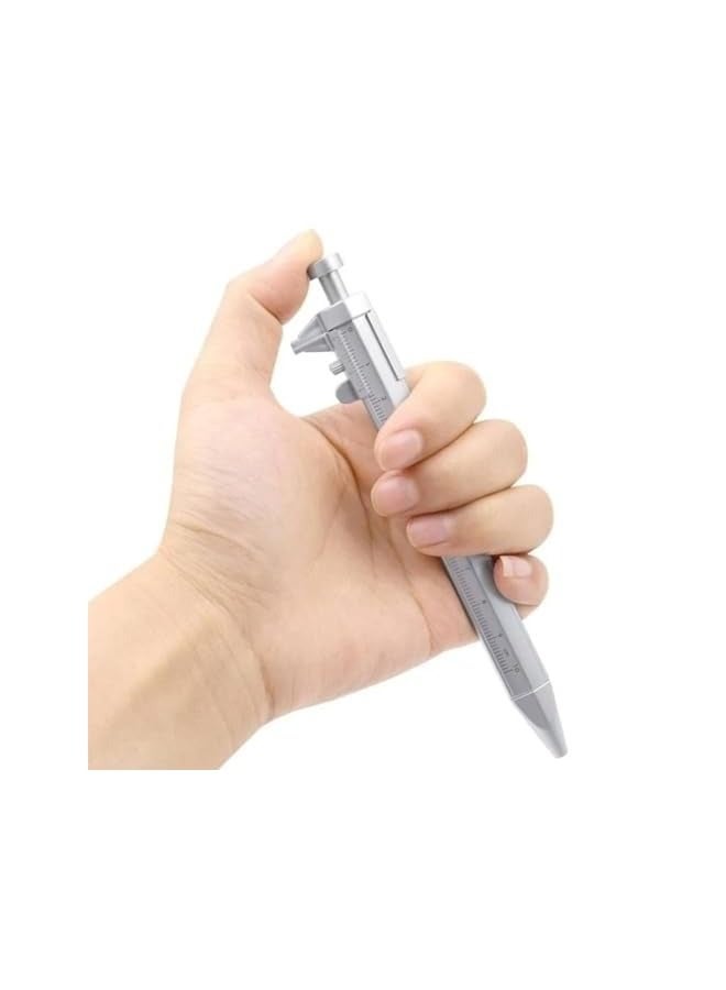 PROMASS Multi-function Vernier Caliper Tool Ballpoint Pen Roller Pen Measuring Tool Woodworking Mark Pen (Blue Pen)  - Image 4