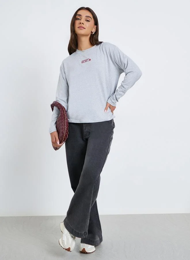 Styli Women Regular Fit Long Sleeve T-Shirt