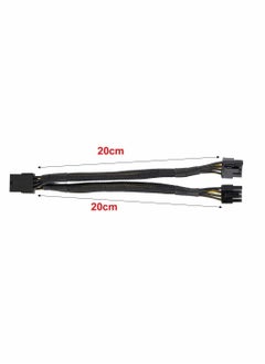 Y&D Graphics Lines, Card 8 Pins One Point Two 8p Extension Cable, Adapter, Braided 20cm, Pci-e Pcie Power Cable 18awg with Sleeve  - Image 2