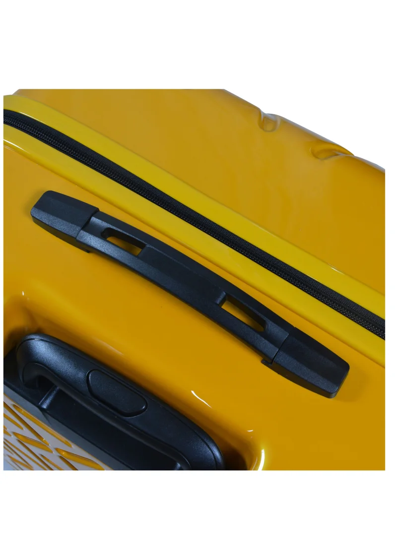 eminent Wheeled Unisex Hard Shell Luggage Trolley Makrolon Lightweight 4 Quiet Double Spinner Wheel Suitcase with TSA lock KG18 Sunset Yellow Sunset Yellow