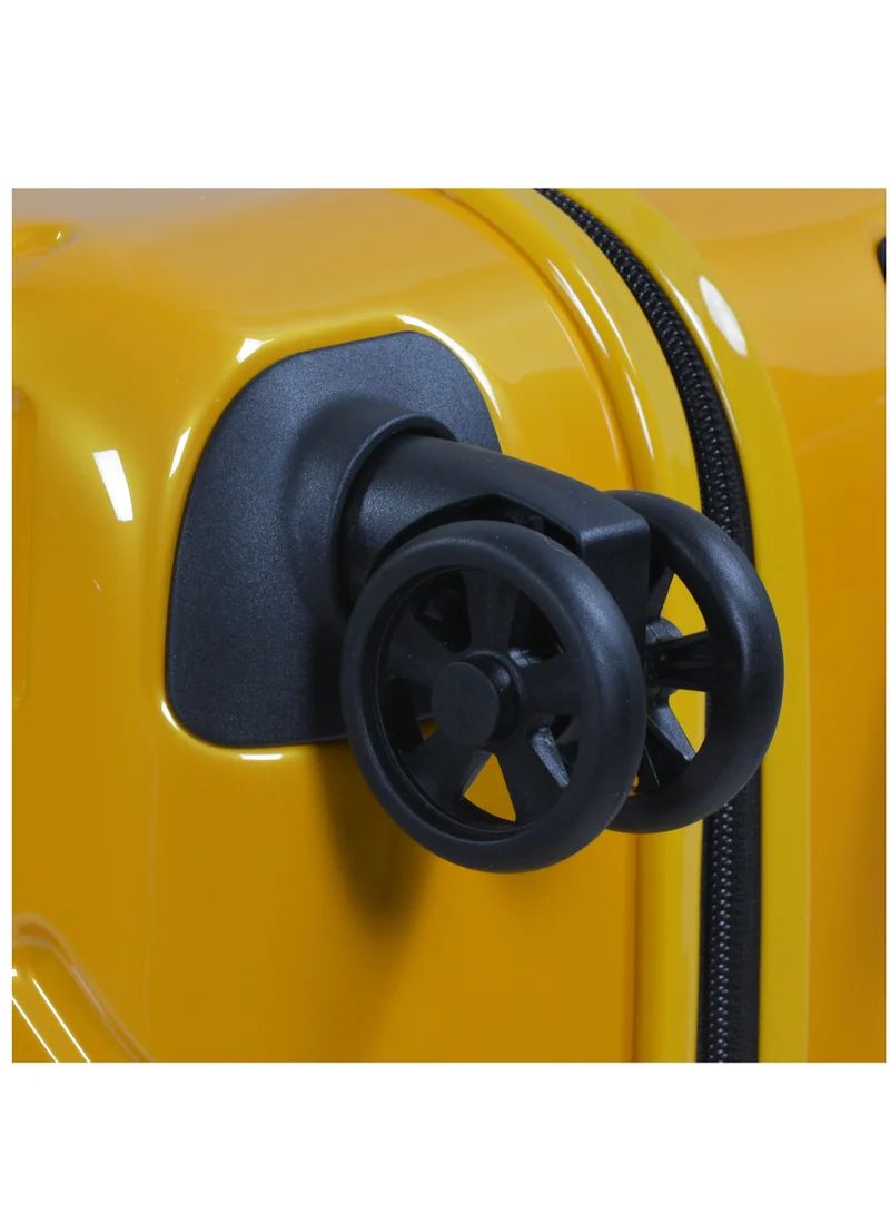 eminent Wheeled Unisex Hard Shell Luggage Trolley Makrolon Lightweight 4 Quiet Double Spinner Wheel Suitcase with TSA lock KG18 Sunset Yellow Sunset Yellow
