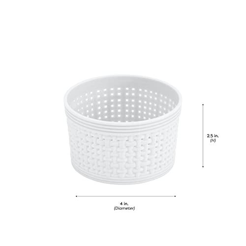 Simplify 6 Piece Organizing Set | Multiple Size Bins | Multipurpose | Office | Desk | Dorm | Bathroom | Storage Basket | Small Items | Accessories | White - Image 5
