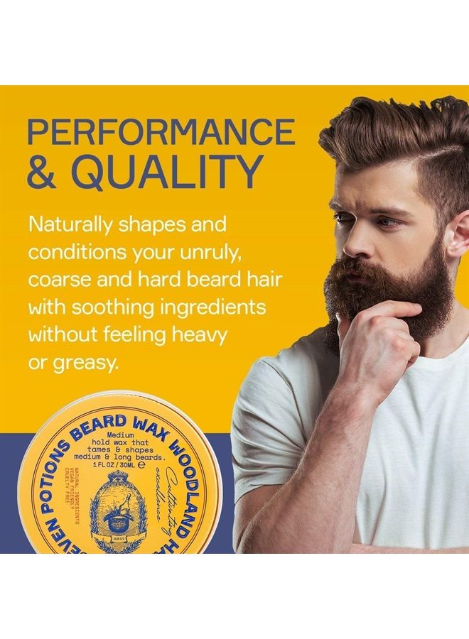 Seven Potions Beard Wax 1 oz. Natural Beard Styling Wax For Medium Hold. Shape And Nourish Your Beard While Looking Natural. Doesn't Make The Beard Stiff (Woodland Harmony) - Image 4