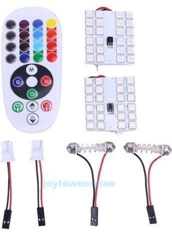 Techmaster In-Vehicle Sofit T10 LED RGB 48 LED Control Compatible with All Vehicles  - Image 2