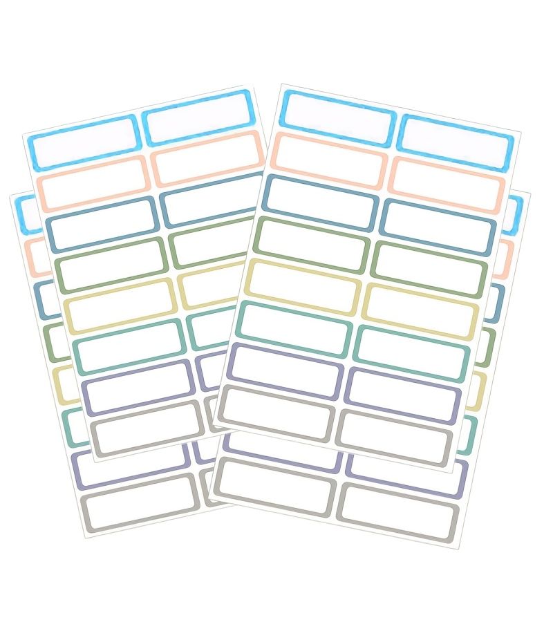 2 Sheets Removable Colorful Rectangular Handwritten Label Stickers for Home Office Storage - Image 5