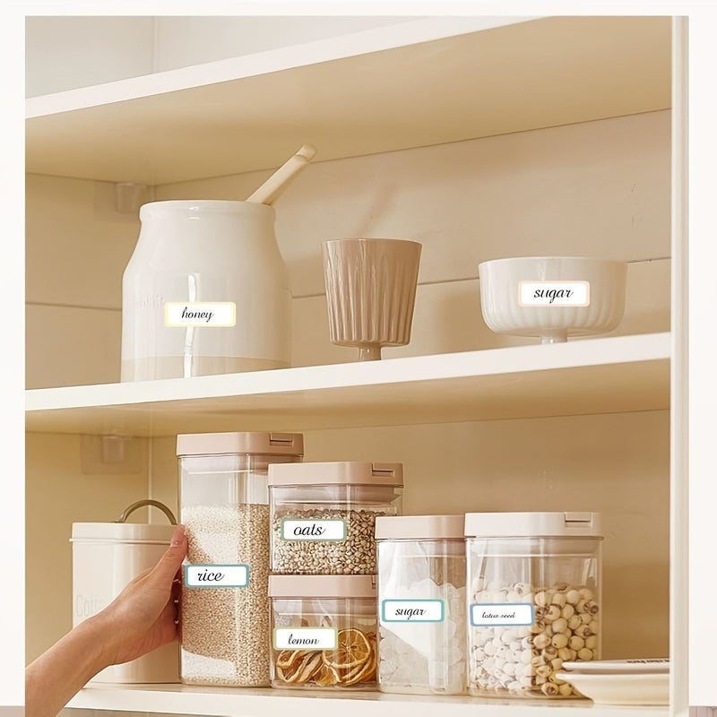 2 Sheets Removable Colorful Rectangular Handwritten Label Stickers for Home Office Storage - Image 3
