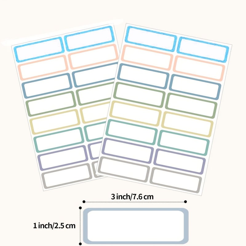 2 Sheets Removable Colorful Rectangular Handwritten Label Stickers for Home Office Storage - Image 2