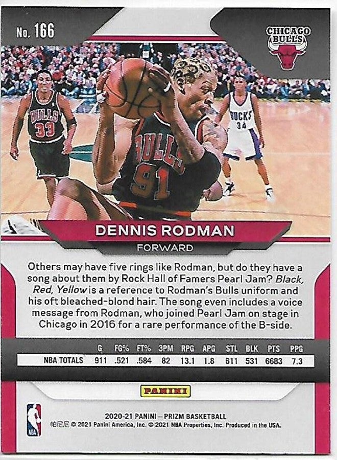 Prizm 2020-21 PANINI PRIZM #166 DENNIS RODMAN BULLS BASKETBALL NBA - Image 2