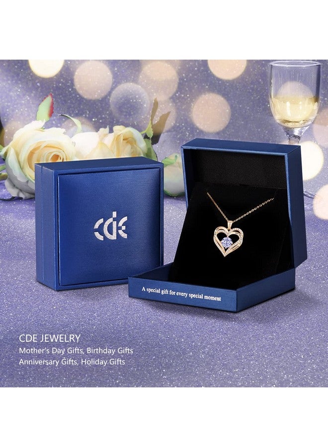 CDE Chrismas Gifts For Women, Forever Love Heart Necklaces For Women, Wedding Anniversary, Birthday Gift For Wife, S925 Silver Jewelry With Birthstone Pendant, Ideal Valentine'S Gifts For Her - Image 3