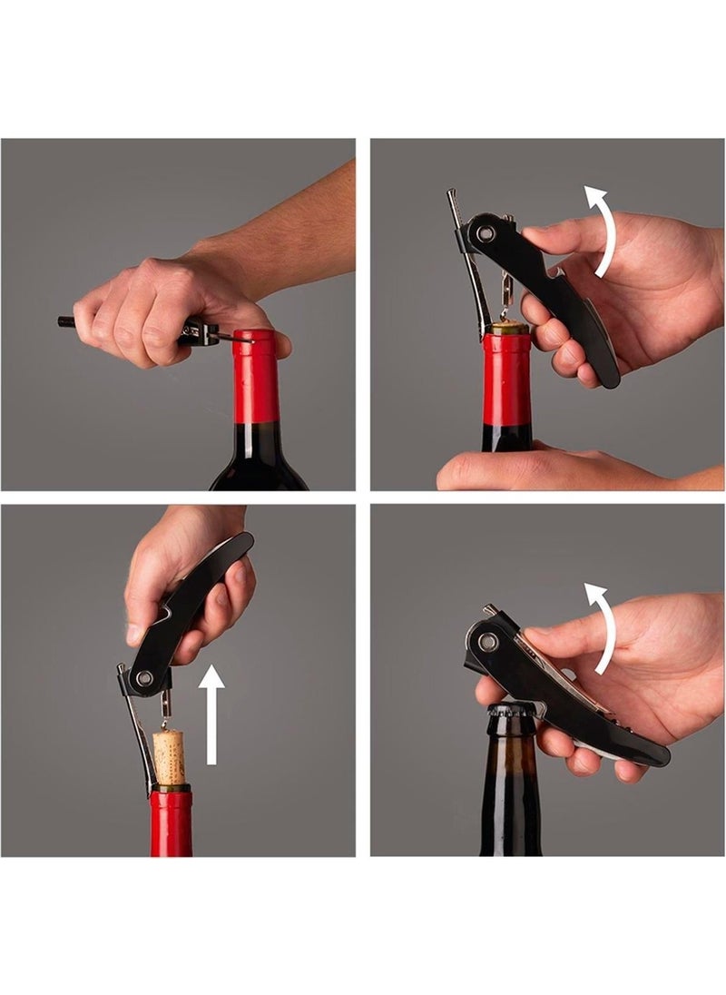 Vacu Vin - Single Shot Corkscrew Black Boxed - Image 1