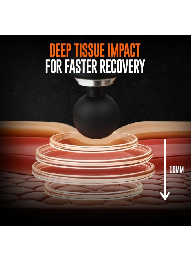 Beardo Deep Tissue Massage Gun | Sports Massager | Full Body Massager Machine for Pain Relief | 99 Performance Modes | Massage Machine for Body Pain | Faster Muscle Recovery with Multiple Attachments - Image 5