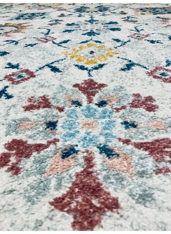 HANDPICKED FURNITURE Handpicked Furniture Vintage Multi-Coloured Rug, Ultra Soft Area Carpets For Bed Room, Living Room, And Dining Room, Antislip Floor Carpets, Easy To Clean, Polypropylene, Rectangle  - Image 4