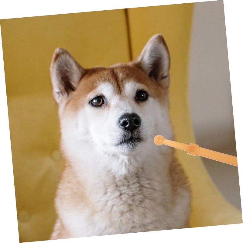 Soft Silicone Dual Head Pet Toothbrush For Dogs Cats Plaque Removal Oral Care With Storage Case - Image 4