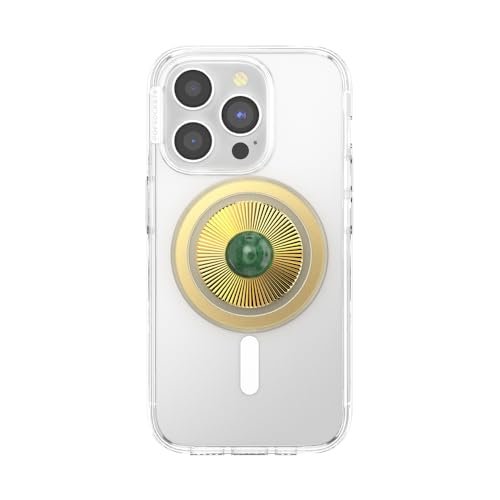 PopSockets Phone Grip for MagSafe with Kickstand, Magnetic Stand, Swappable Top, Secure Hold for iPhone MagSafe Cases, Phone & Tablet Grip, Cute PopSockets - Gem Brooch Jade - Image 4