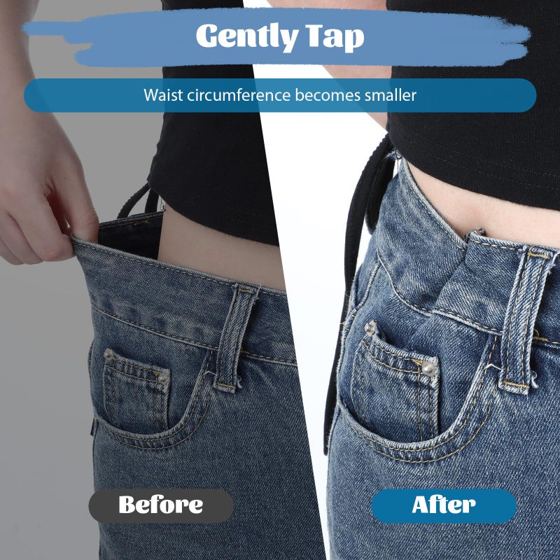 Alrhso 8 Pcs Pant Waist Tightener Buttons Pins for Loose Jeans No Need to Sew Detachable Button Pins Reusable Waist Cincher Clip Metal Brooch for Pants Jeans Skirts - Image 5