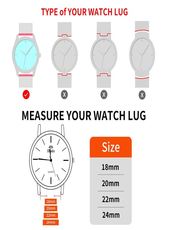 TStrap Nylon Watch Strap 20mm - Quick Release Watch Band Soft Black - Canvas Military Wtach Bands for Men Ladies - for Smart Watch Bracelet Replacement with Clasp - 18mm, 20mm, 22mm 24mm, Grey/Silver - Image 5
