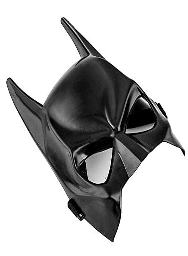 Black Masquerade Mask – Batman-Style Half-Face Costume Mask for Adults - Image 2