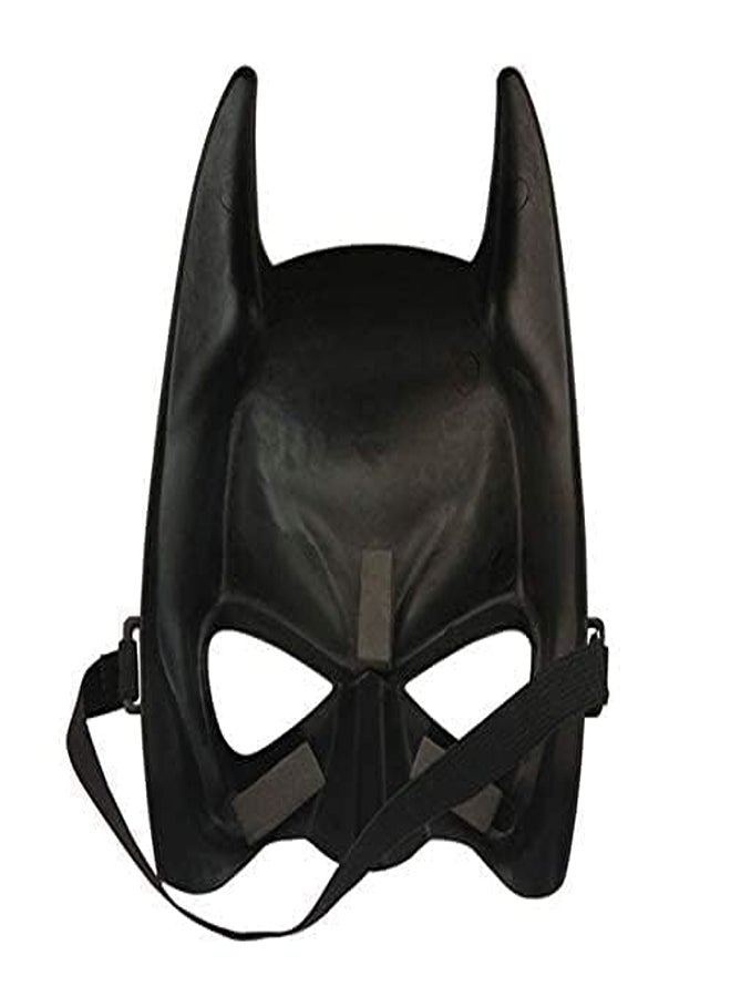 Black Masquerade Mask – Batman-Style Half-Face Costume Mask for Adults - Image 1