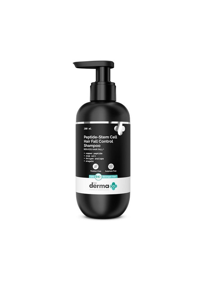 The Derma Co. Peptide- Stem Cell Hair Fall Control Shampoo | Paraben & Sulphate Free | Shampoo for Women & Men | Reduces hair fall and breakage | Improves Scalp health - 200 ml - Image 1