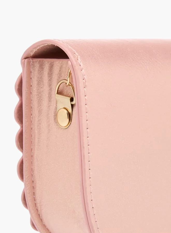 Flora Bella By Shoexpress Girls Applique Detail Sling Bag With Magnetic Closure