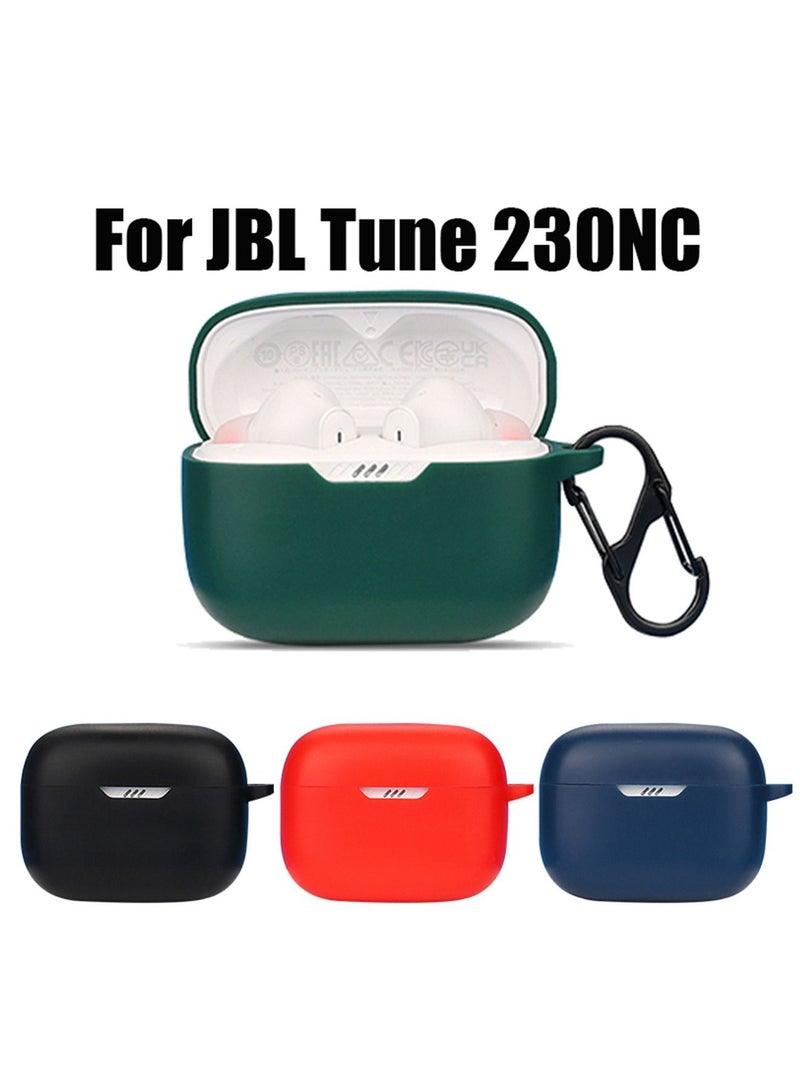 Silicone Case Compatible with JBL Tune 230 NC TWS / T230NC - Case Protective Cover for Headphones - blackish green - Image 1