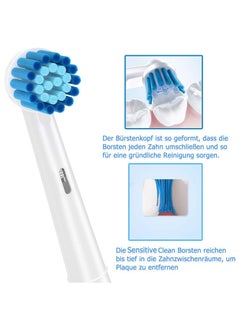 AOBAMA Replacement Toothbrush Heads Compatible With Oral B Braun Electric Toothbrush , 16 Pack White Sensitive Toothbrush Heads Refill For /7000 /Pro 1000 /9600 /500 /3000 /8000  - Image 4