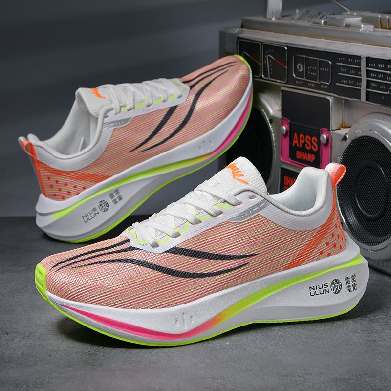 Red Rabbit 7pro Spring and Summer Running Shoes Mens Ultra Light Shock Absorbing Sports Training Special sneaker Running Shoes for Teenagers Begonia red 