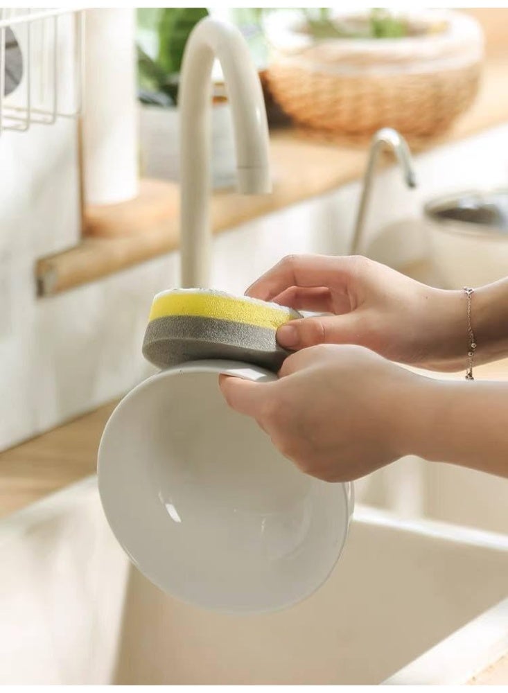 zoba Set of 4 versatile microfiber dishwashing sponges, 3 layers, won't scratch dishes – effective and long-lasting - Image 3