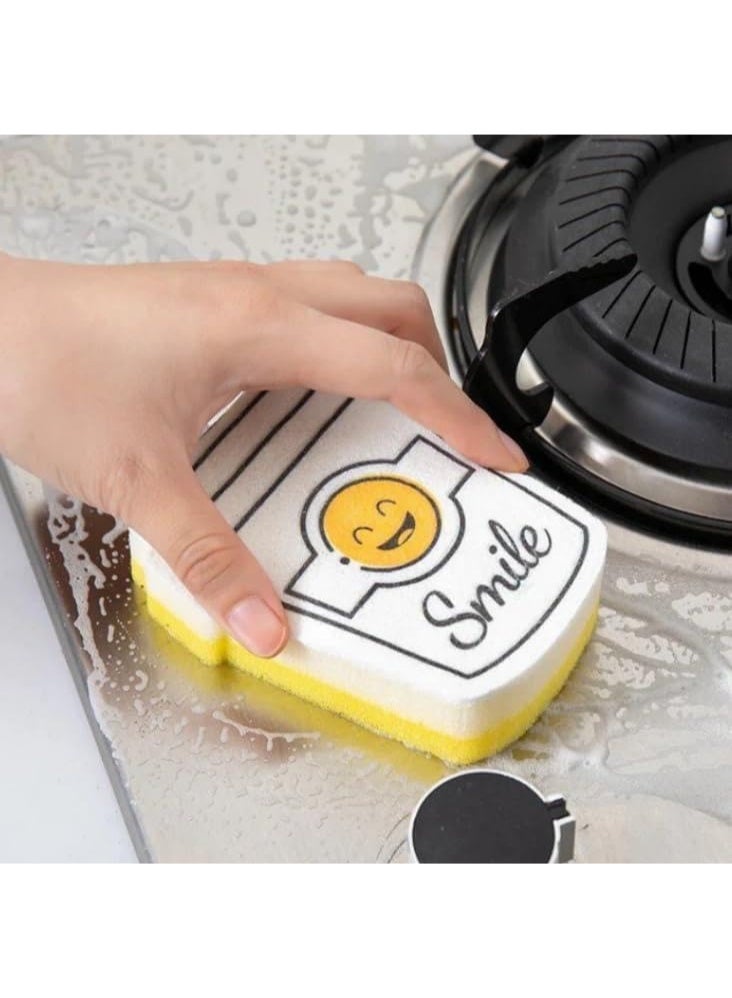 zoba Set of 4 versatile microfiber dishwashing sponges, 3 layers, won't scratch dishes – effective and long-lasting - Image 5