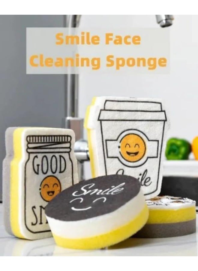 zoba Set of 4 versatile microfiber dishwashing sponges, 3 layers, won't scratch dishes – effective and long-lasting - Image 4