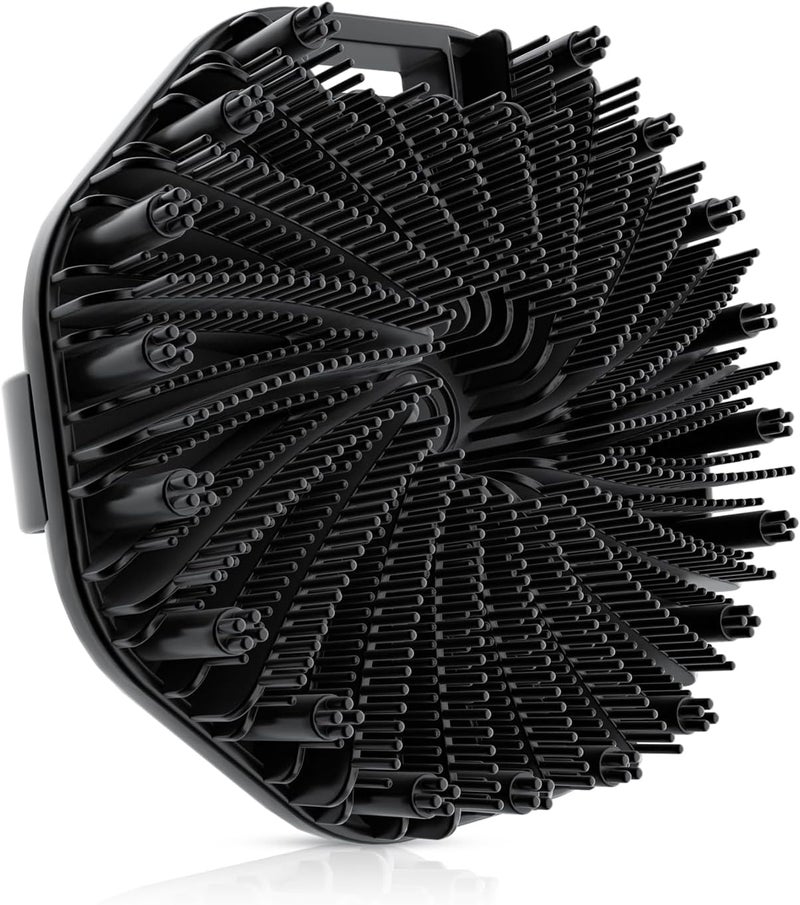 Cozron Cozron Silicon Body Scrubber Body Bath Brush Bath Body Massage Brush Ocean Exfoliating Silicone Face Body Shower Bath Brush Exfoliating Scrubber Scalp Face Buffer Brush Black - Image 1