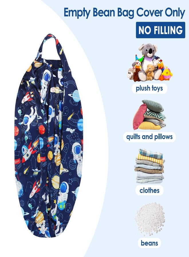 decalsweet Bean Bag Chair for Kids Stuffed Animal Storage Beanbag Chairs,Toddler Toy Storage Organizer for Girls and Boys,Large 32'' Cover Only（No Filling - Image 3