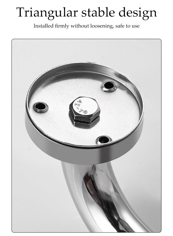 DUNISO Stainless Steel Bathroom Grab Bar，Anti Slip Thicken Bathroom Grab Bars for Seniors，Toilet Handicap Elderly Assist Bathroom Wall Handle，Suitable for Bathroom Elderly Handicap Senior Pregnant,40cm - Image 5