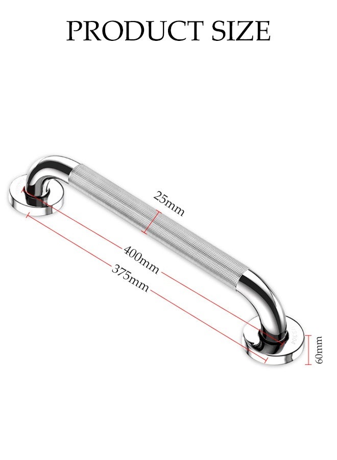 DUNISO Stainless Steel Bathroom Grab Bar，Anti Slip Thicken Bathroom Grab Bars for Seniors，Toilet Handicap Elderly Assist Bathroom Wall Handle，Suitable for Bathroom Elderly Handicap Senior Pregnant,40cm - Image 2
